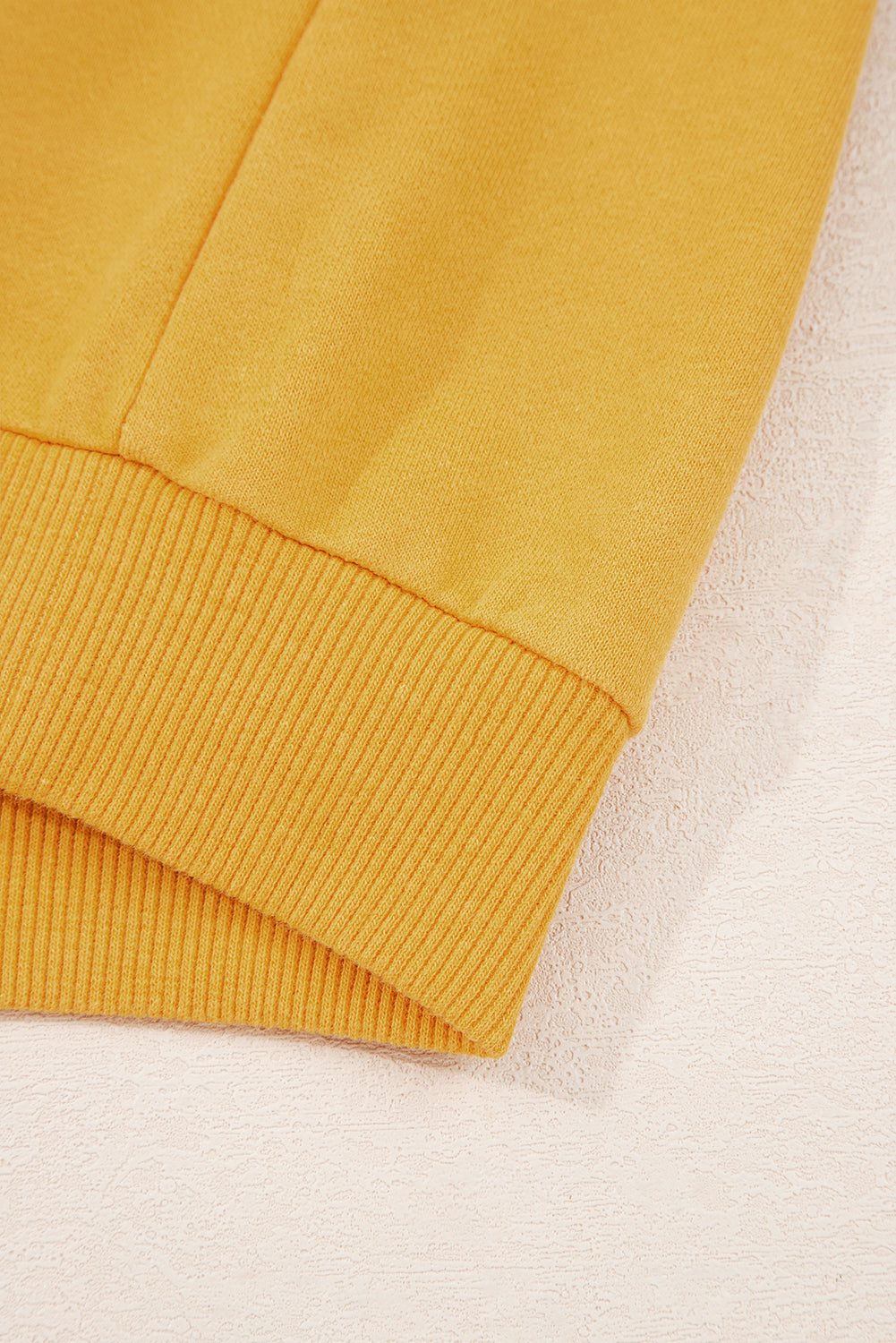 Citrus Balloon Sleeve Pullover Solid Color Sweatshirt
