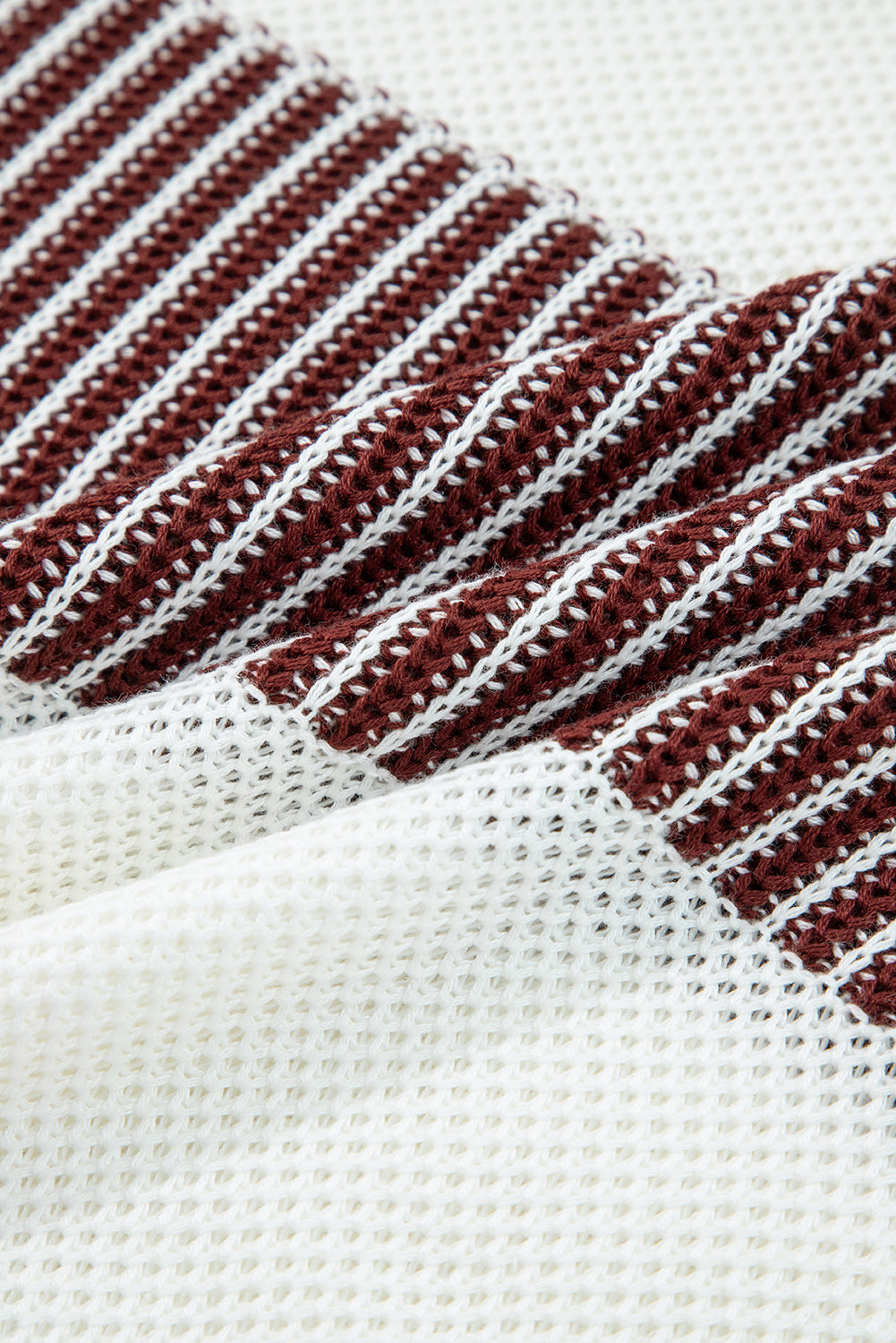 Laura Striped Patchwork Drop Shoulder Sweater