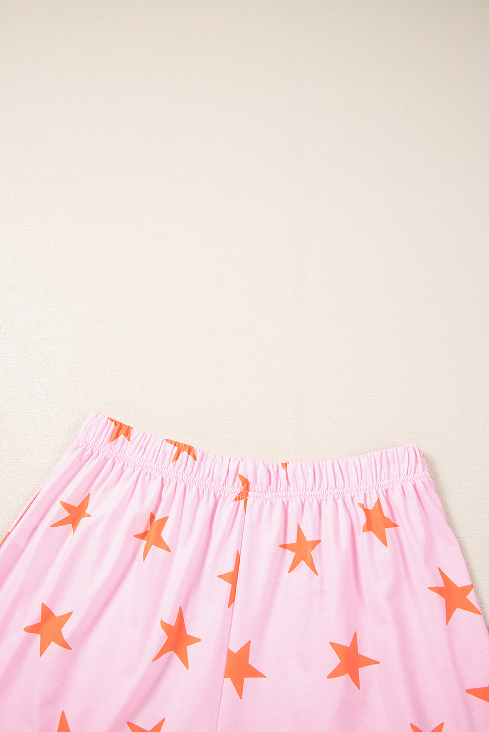 Pink Stars Short Sleeve Shirt and Shorts Pajama Set