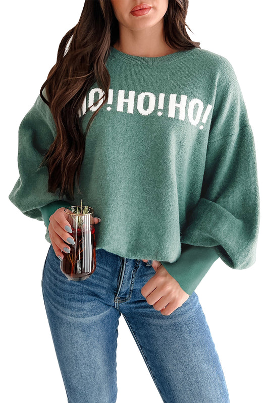 MERRY CHRISTMAS | HO HO HO Drop Shoulder Loose Sweater