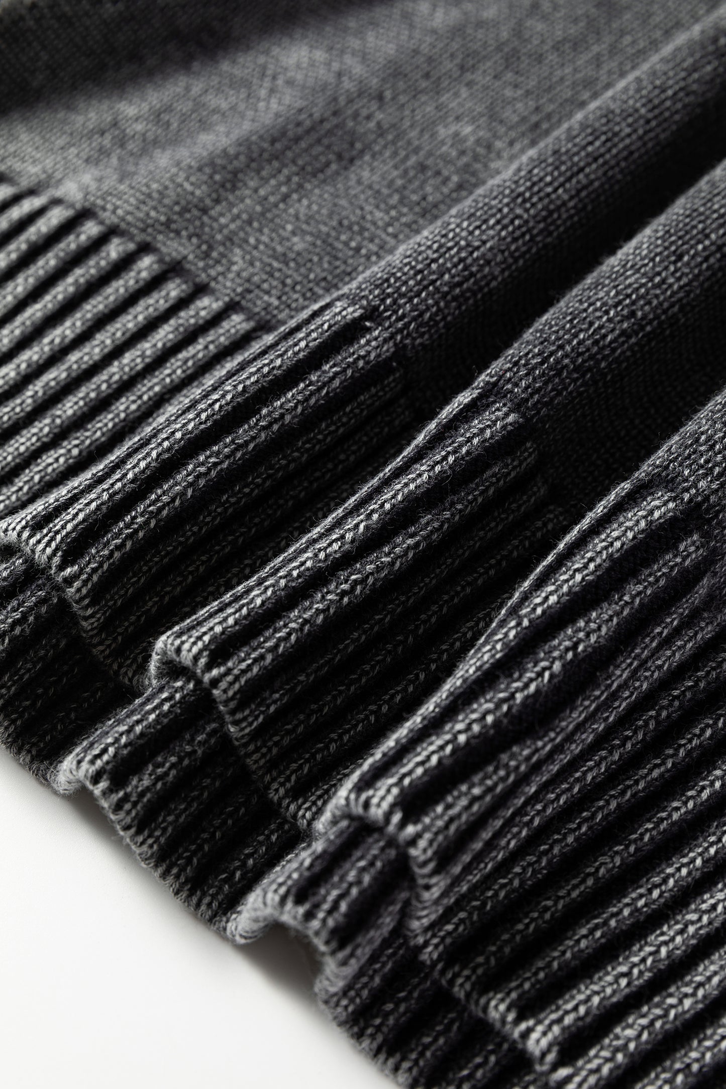 Four Leaf Clover Mineral Wash V Neck Knit Exposed Seam Drop Shoulder Loose Sweater