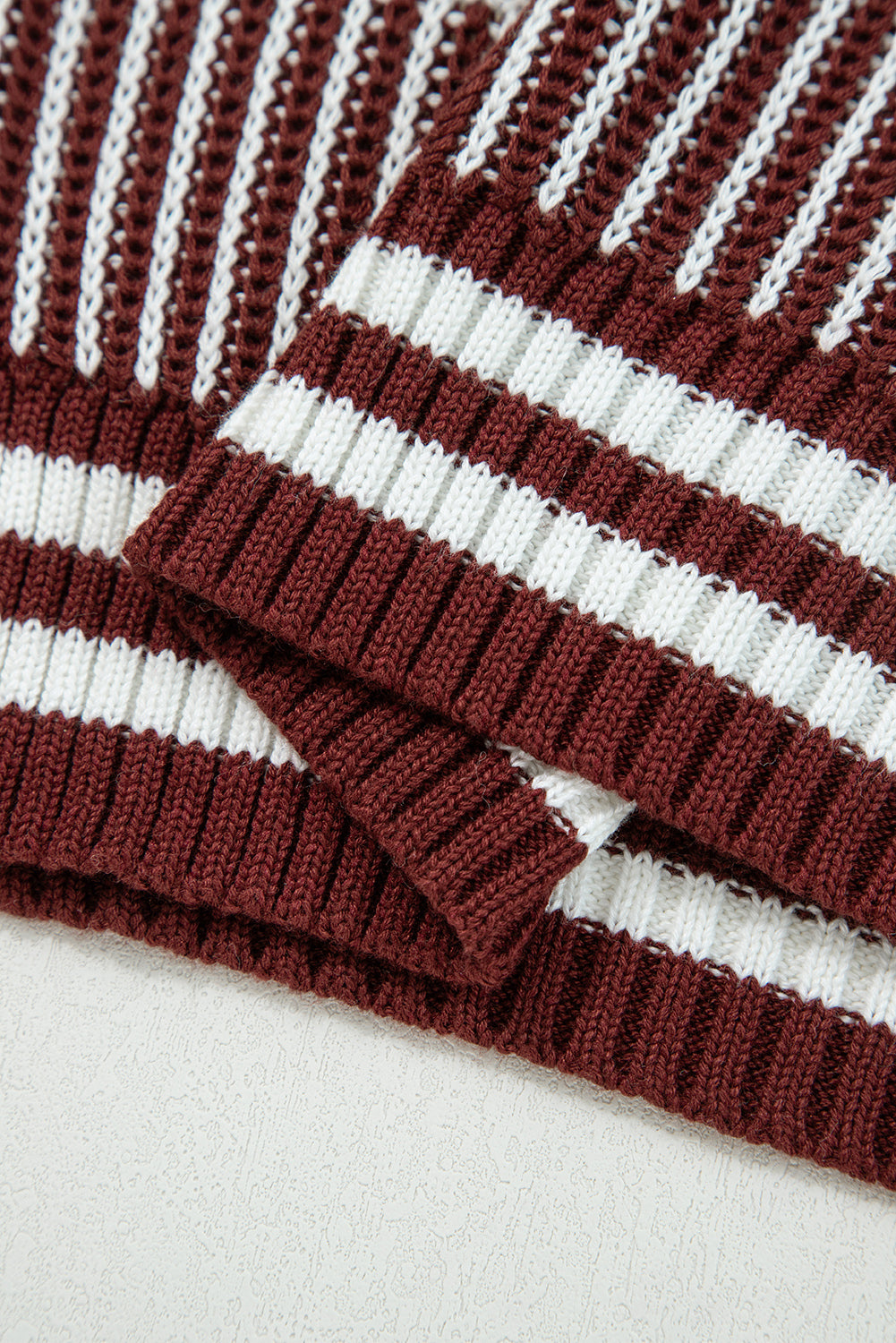 Laura Striped Patchwork Drop Shoulder Sweater