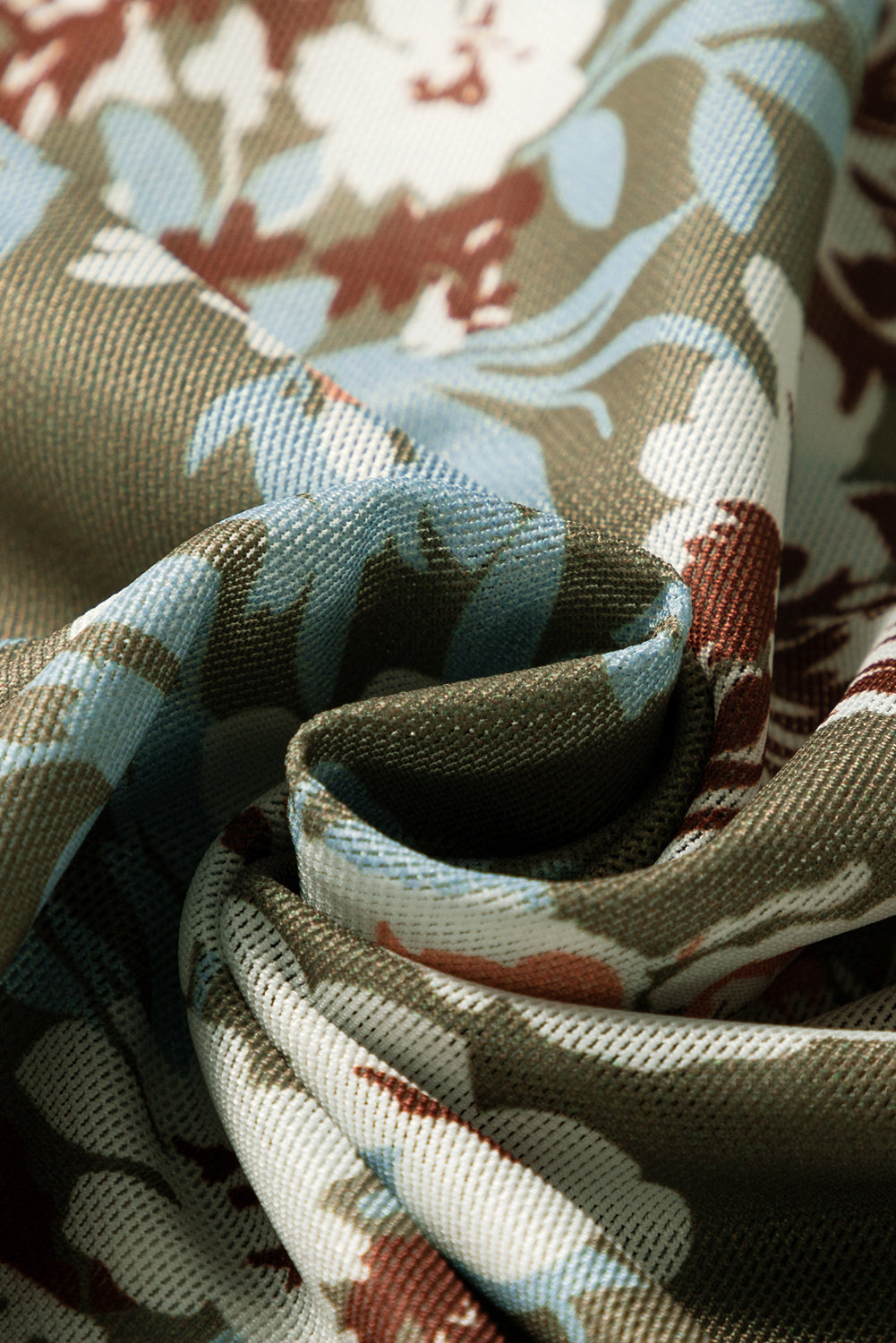 Orchid Petal Allover Floral Print Mesh Long Sleeve Top