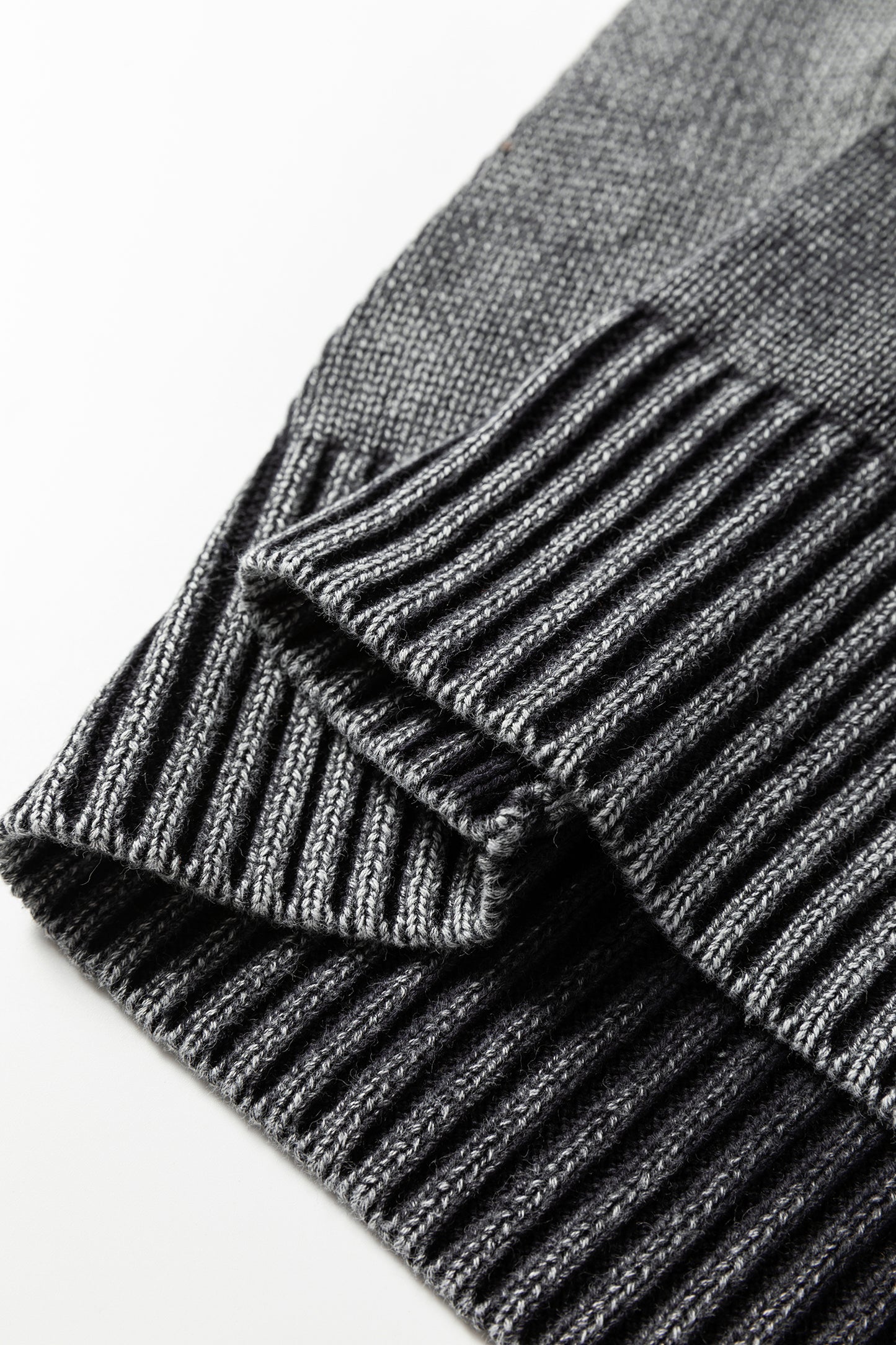 Four Leaf Clover Mineral Wash V Neck Knit Exposed Seam Drop Shoulder Loose Sweater