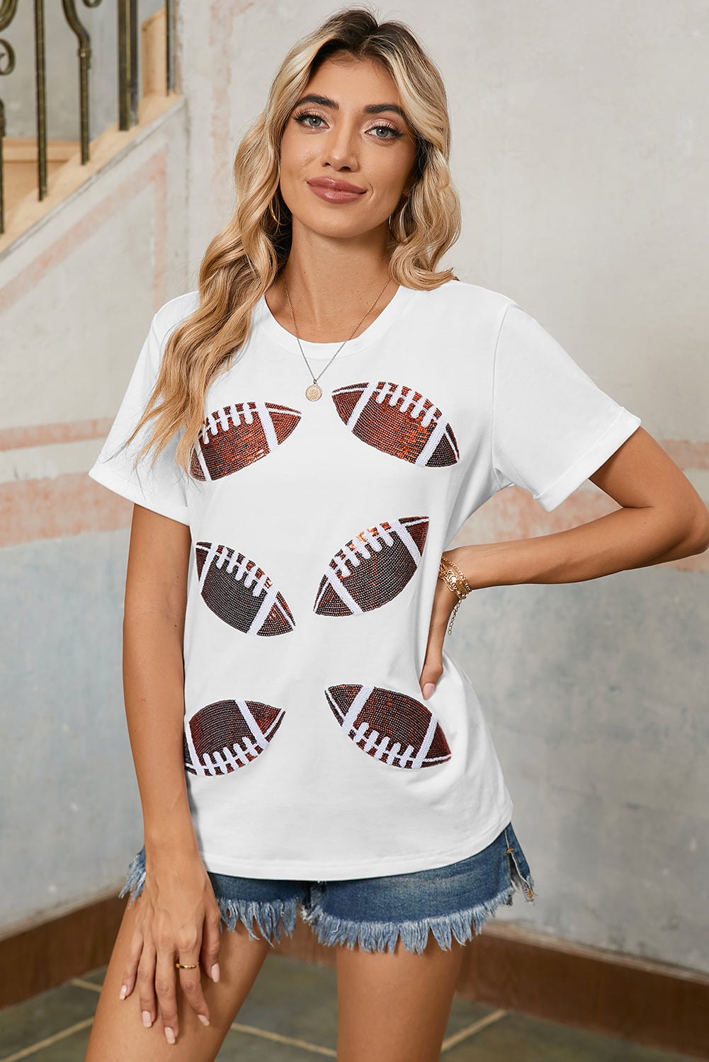 Sequined Game Day Tee