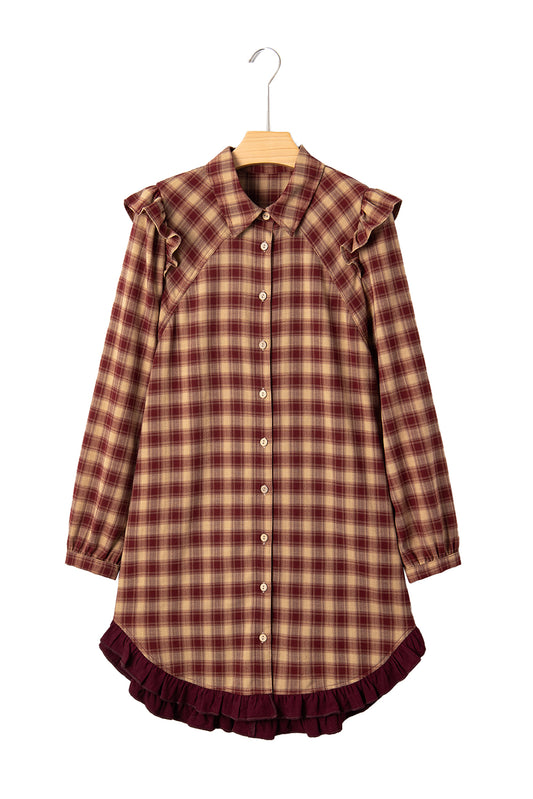 Polly Plaid Mini Shirt Dress