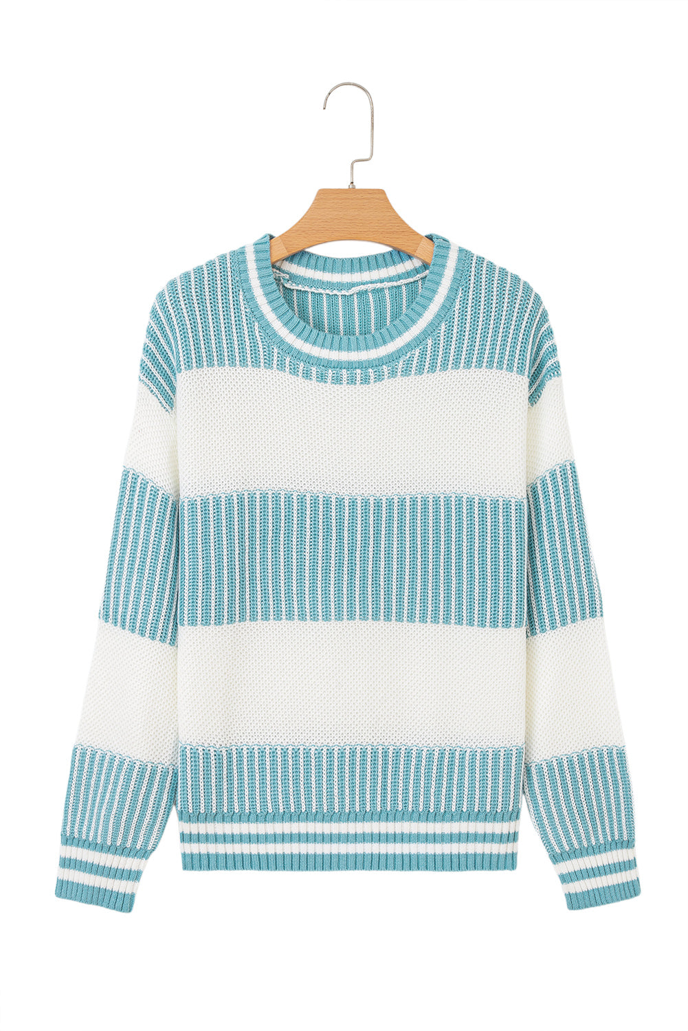 Laura Striped Patchwork Drop Shoulder Sweater