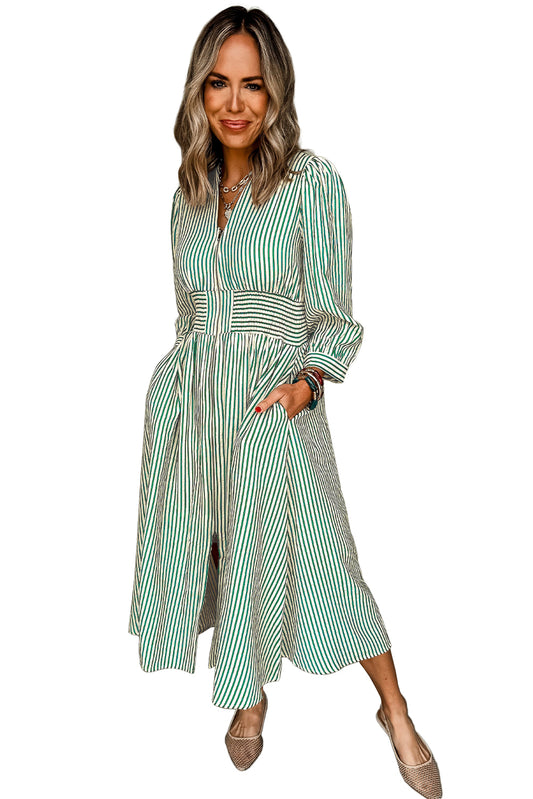 Finley Cinched High Waist Midi Dress
