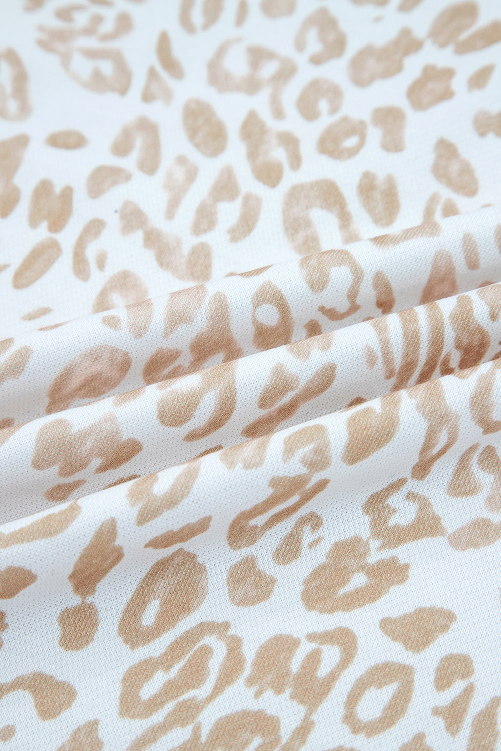 Koda Ribbed Trim Ruffle Leopard Sweatshirt