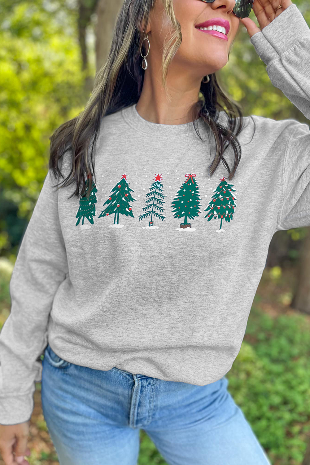 Christmas Tree Graphic Sweatshirt