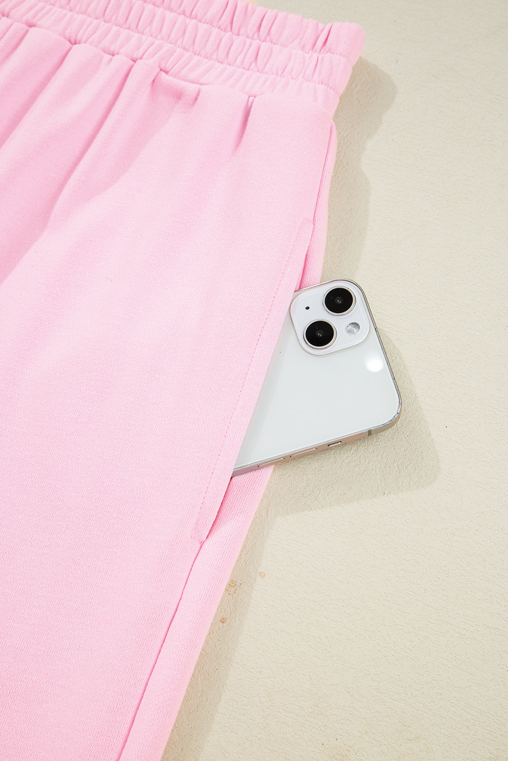 Phalaenopsis Chenille Heart Pattern Casual Pants Set