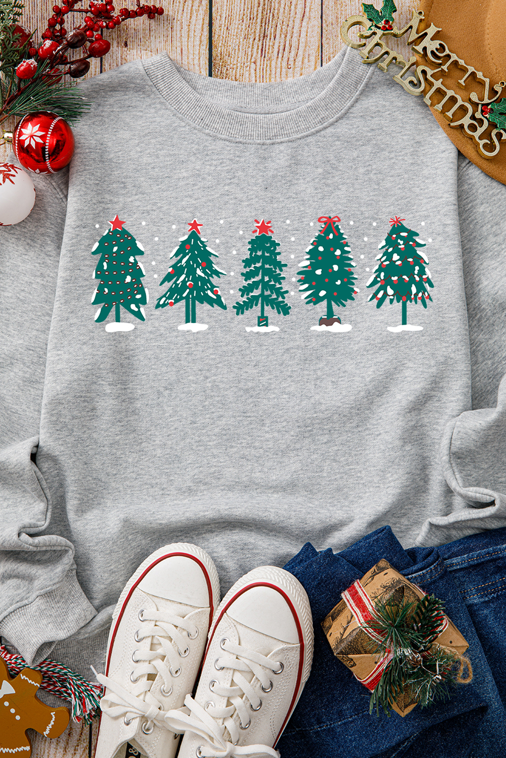 Christmas Tree Graphic Sweatshirt