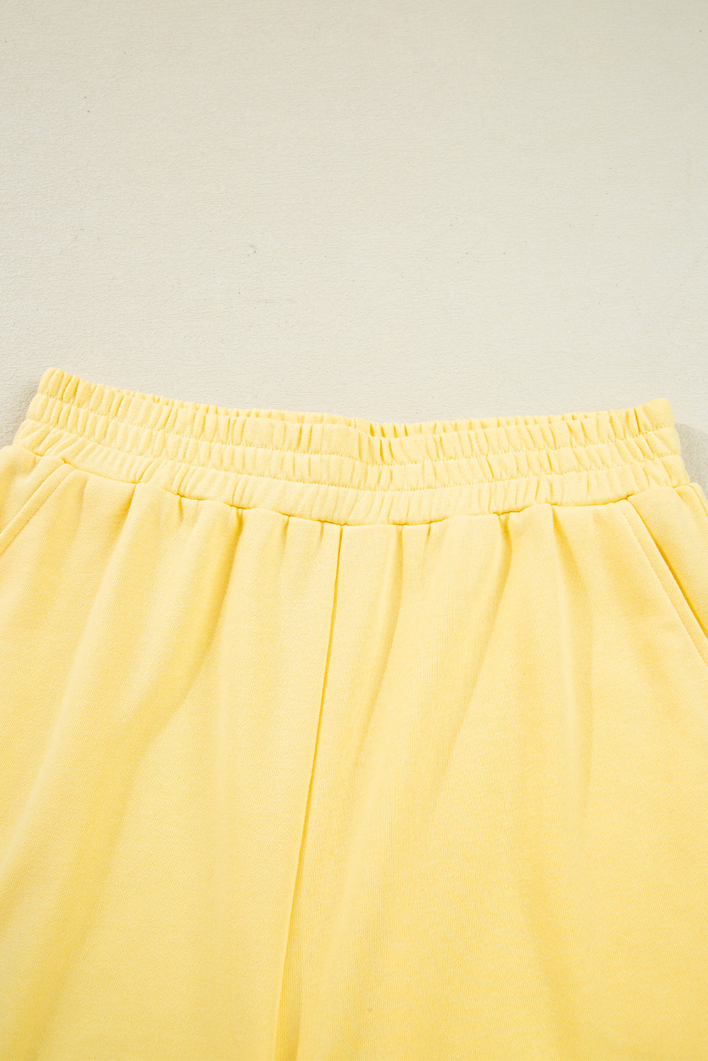 Red Dahlia Colorblock Patchwork Half Button Pullover and Shorts Outfit