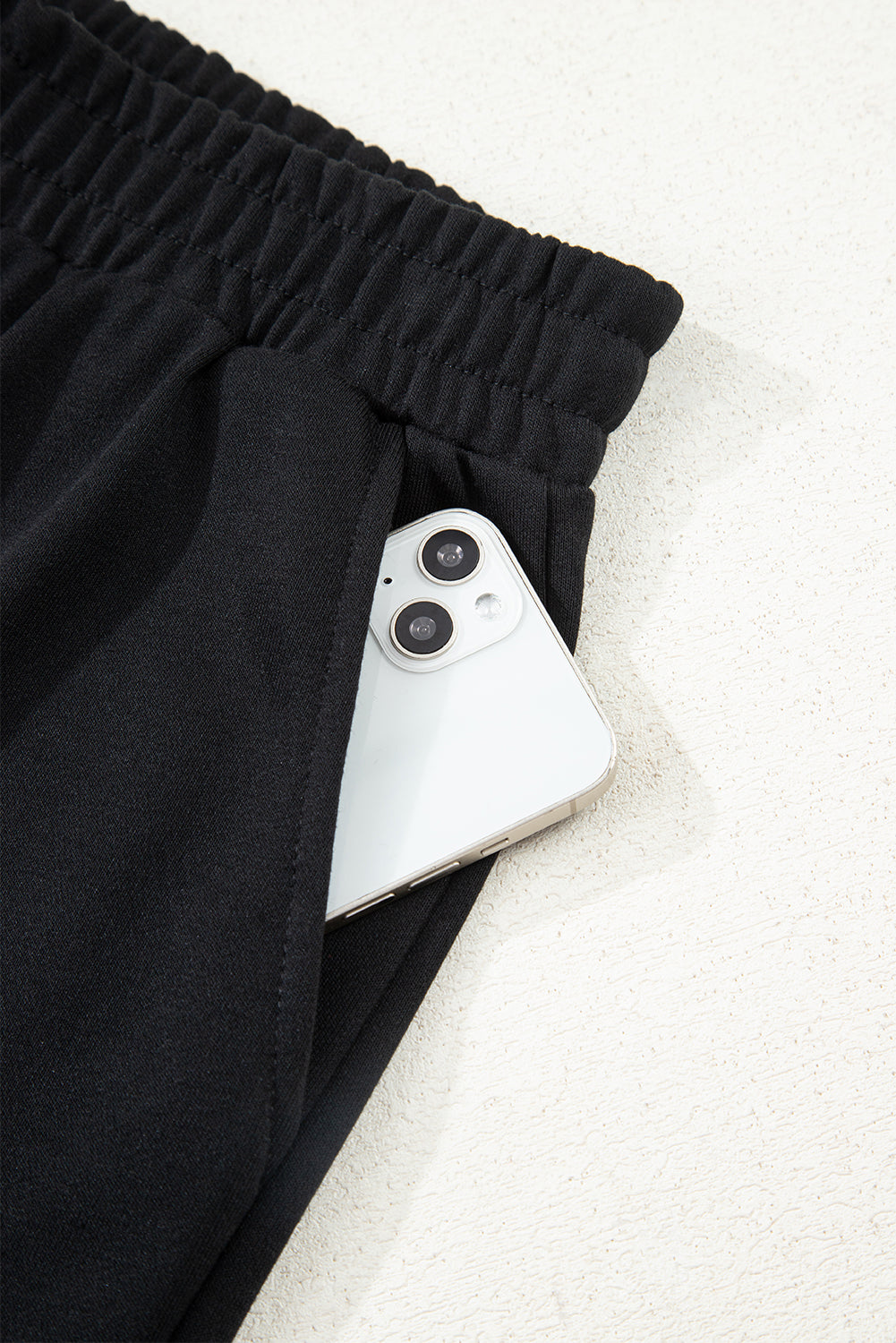 Red Dahlia Colorblock Patchwork Half Button Pullover and Shorts Outfit