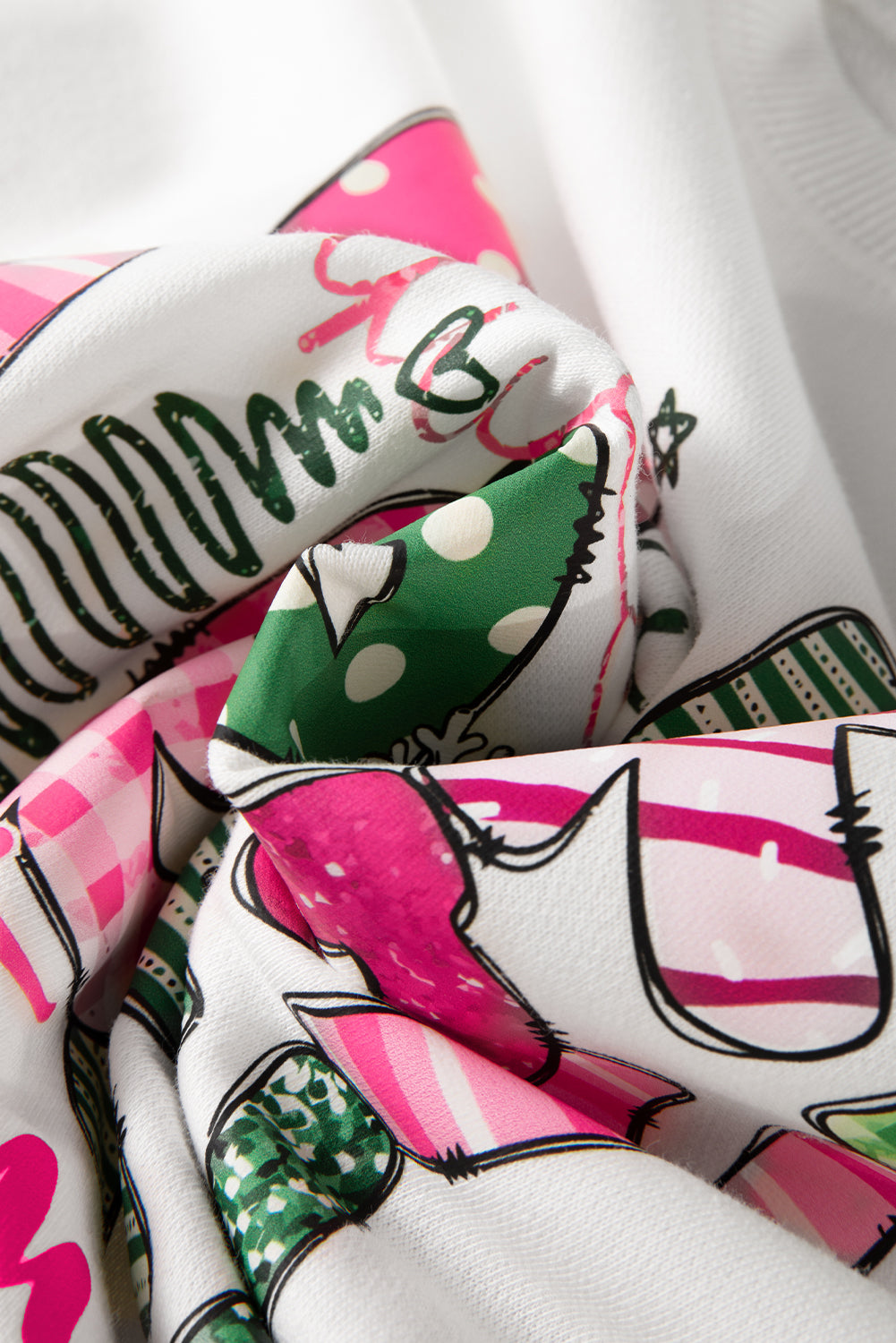 Beige MERRY Christmas Heat Transfer Printing Drop Shoulder Pullover Sweatshirt