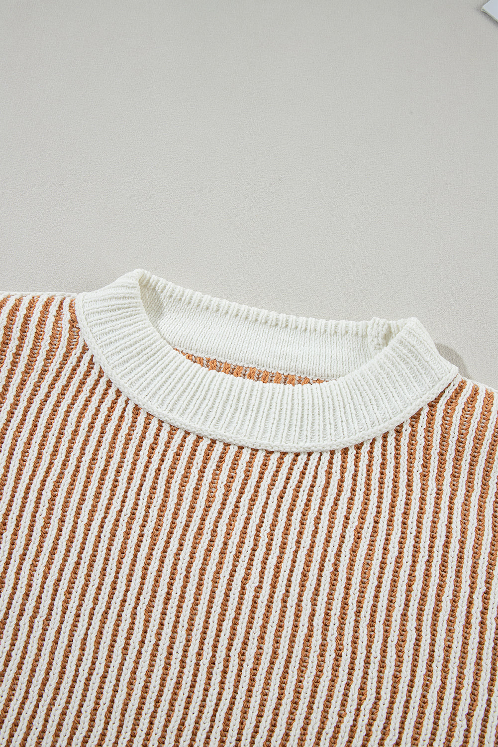 Chelsea Striped Contrast Trim Loose Sweater