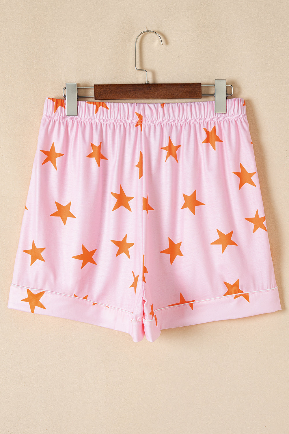 Pink Stars Short Sleeve Shirt and Shorts Pajama Set