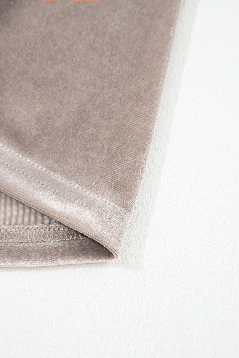 Smoke Gray 3/4 Sleeve Open Front Velvet Kimono