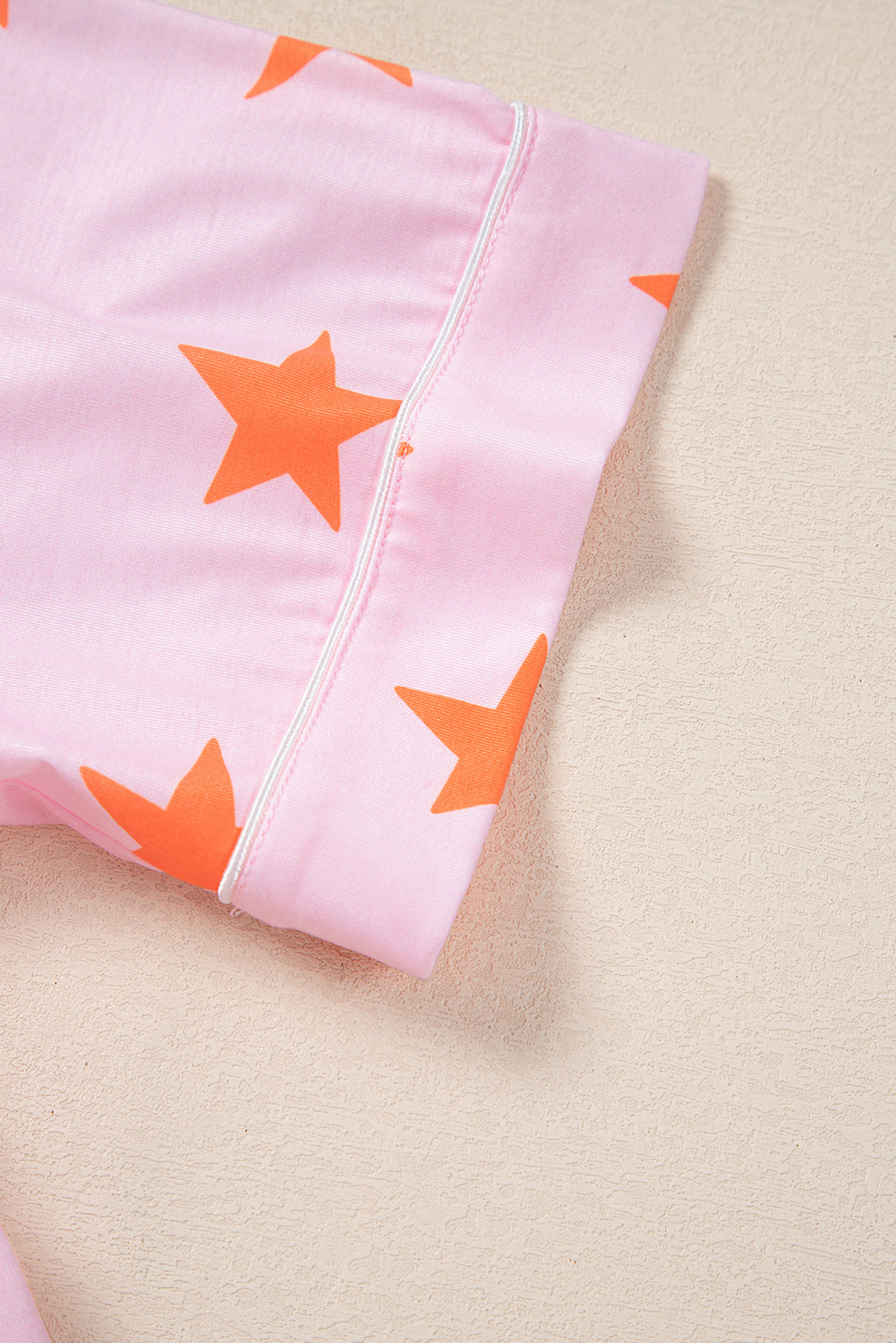 Pink Stars Short Sleeve Shirt and Shorts Pajama Set