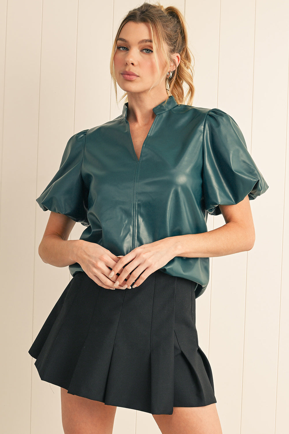 Sawyer V-Neck Puff Sleeve Blouse