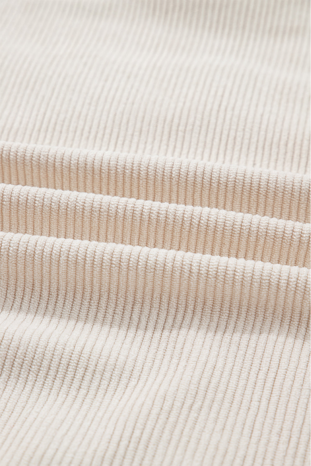 Beige merry everything Letter Graphic Ribbed Loose Sweatshirt