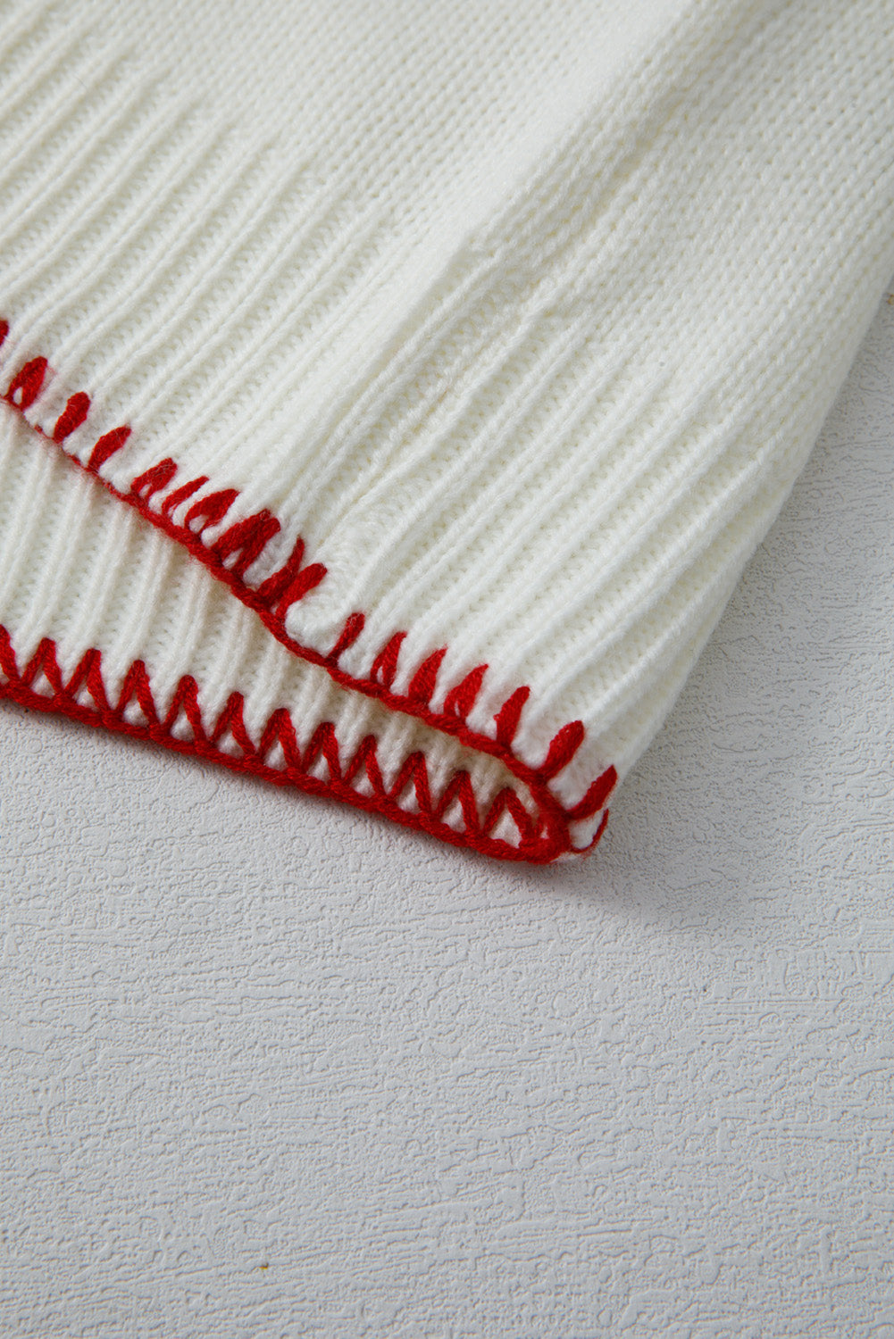 White Sweet Bow Long Sleeve Knit Sweater