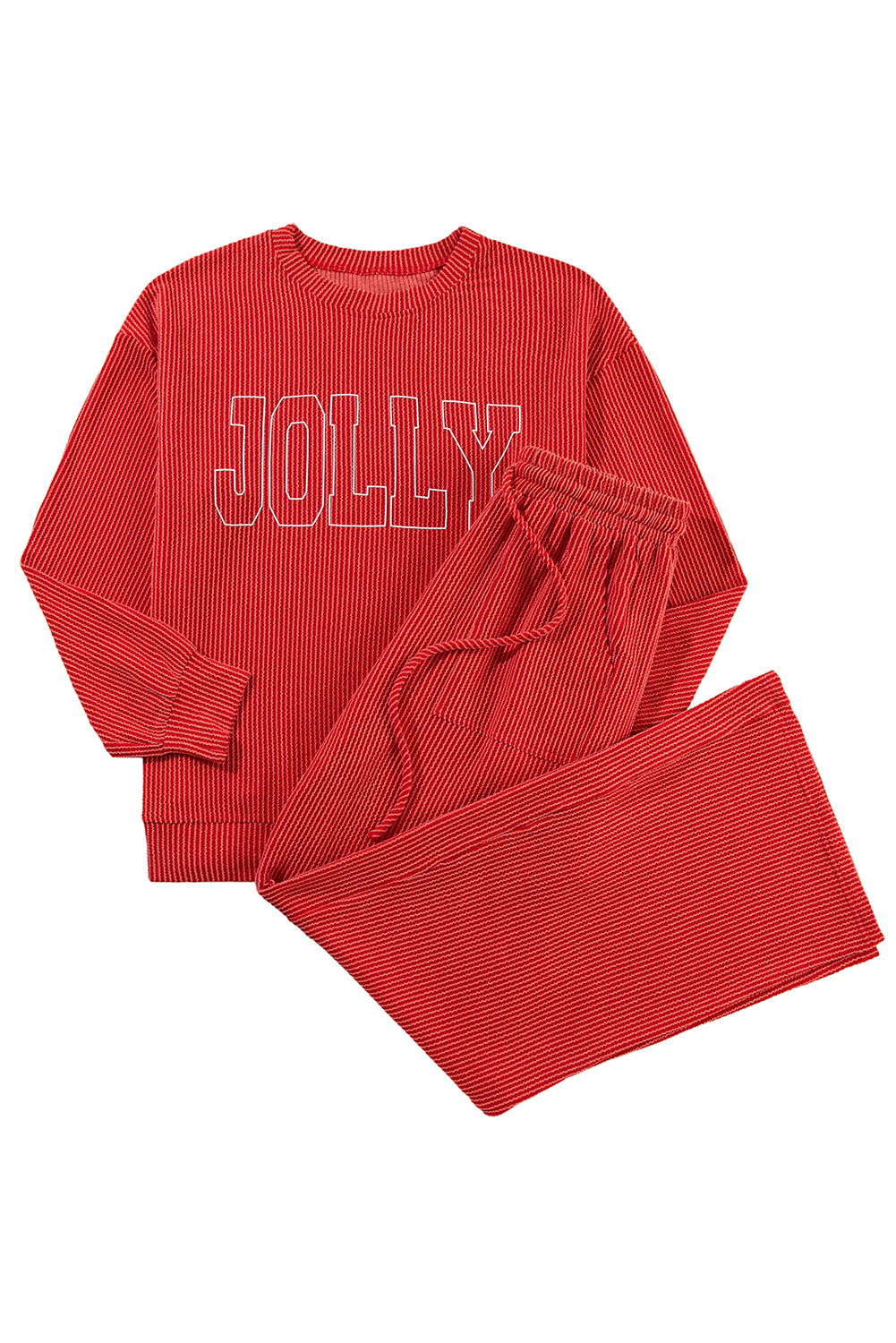 JOLLY Long Sleeve Top and Pockets Pants Set