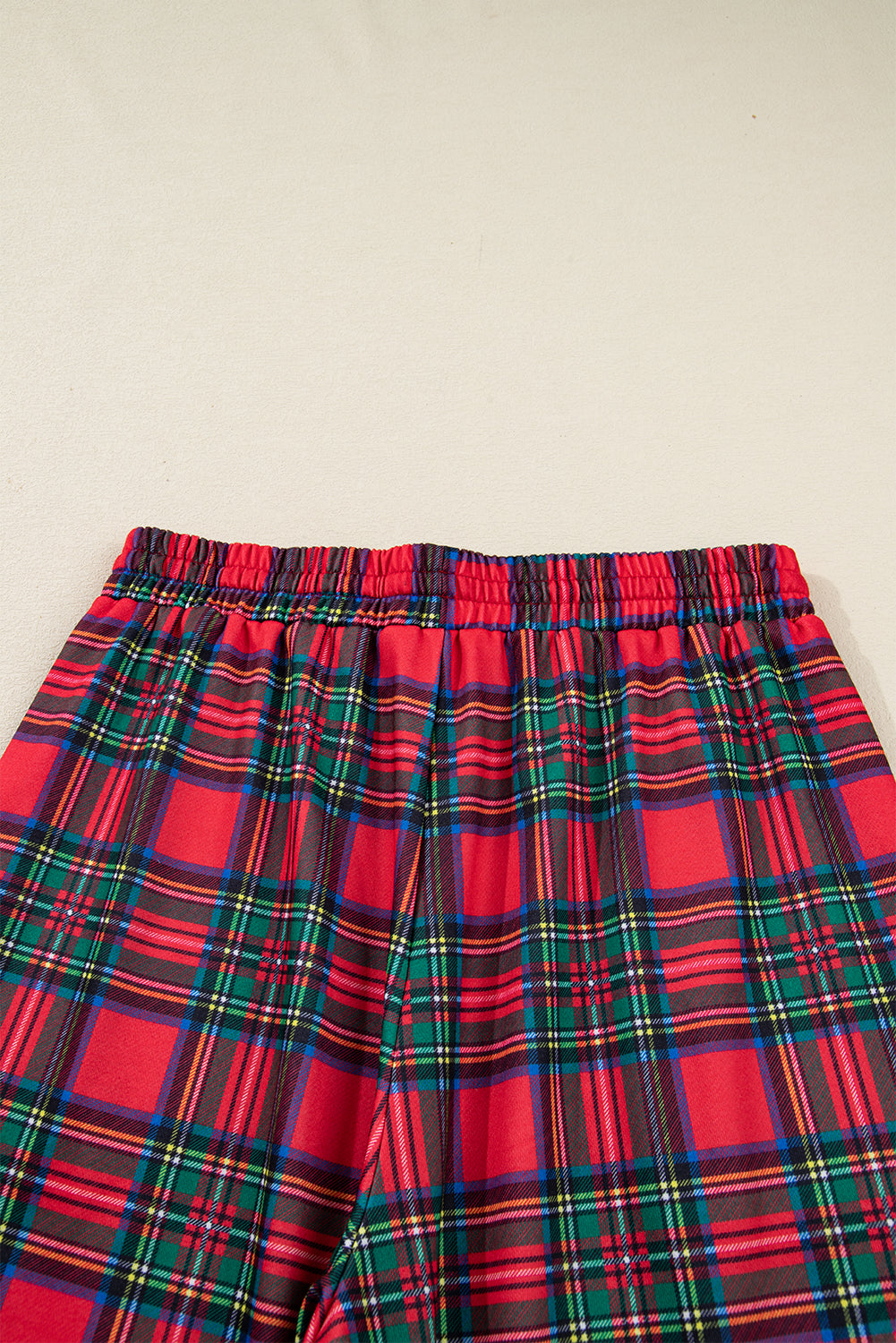 Red Plaid MAMA Graphic Christmas Holiday Crewneck Pullover and Pants Lounge Set