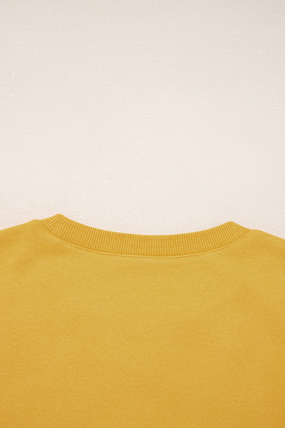 Citrus Balloon Sleeve Pullover Solid Color Sweatshirt