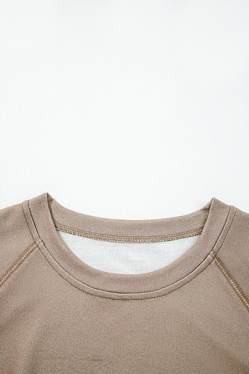 Khaki Retro Star Print Long Sleeve Pullover Drawstring Wide Leg Pajama Set