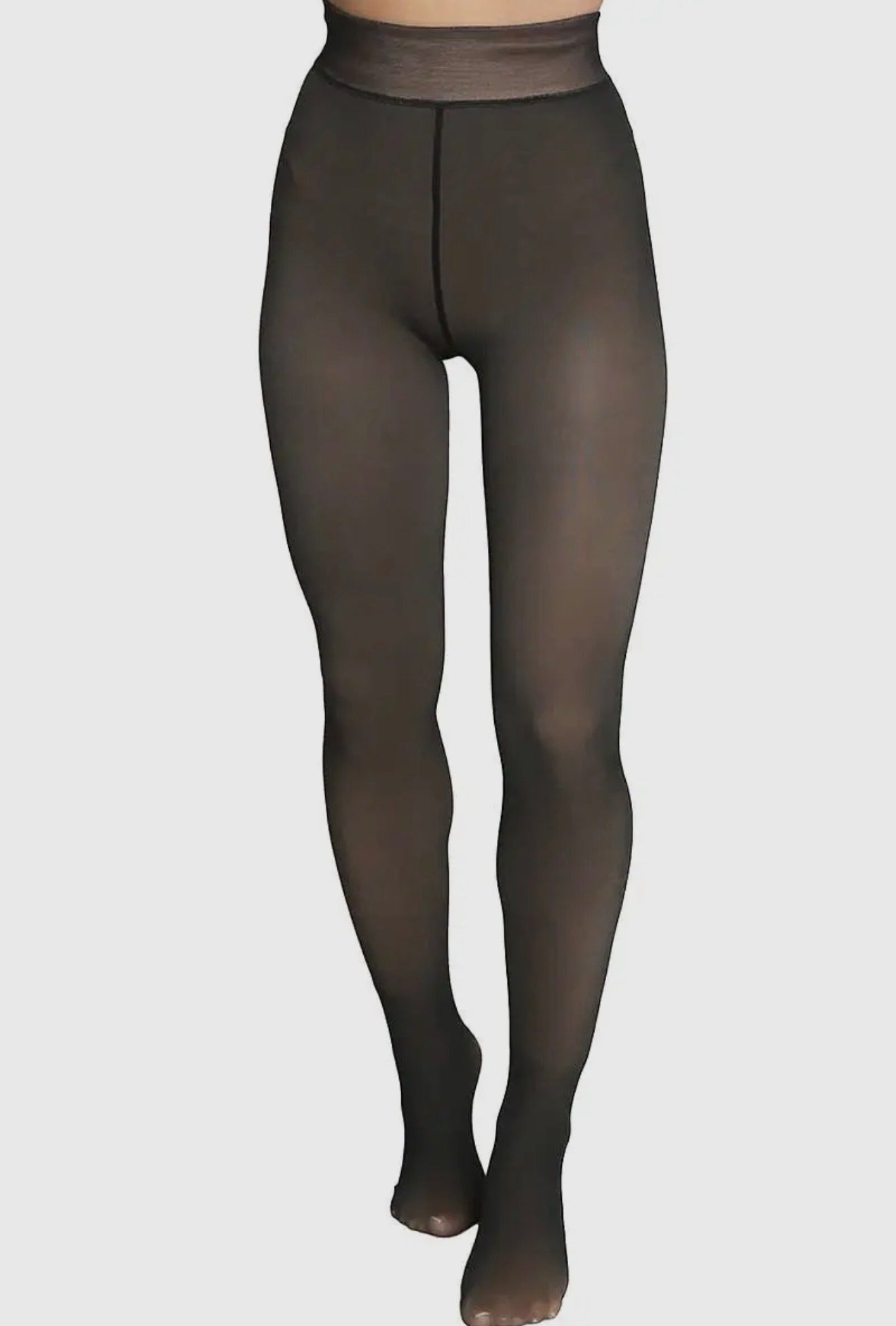Fleece Lined Sheer Tights for Women | Warm Winter Faux Sheer Leggings Women’s