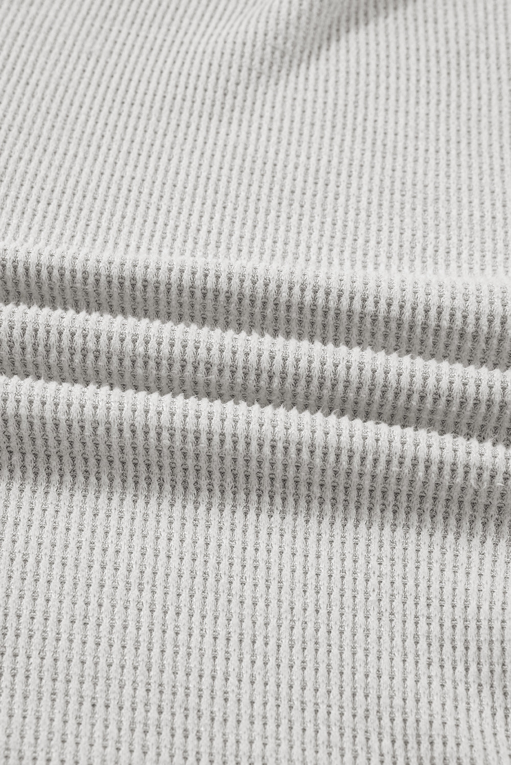 Light Grey Textured Knit Drawstring Cowl Neck Oversized Top