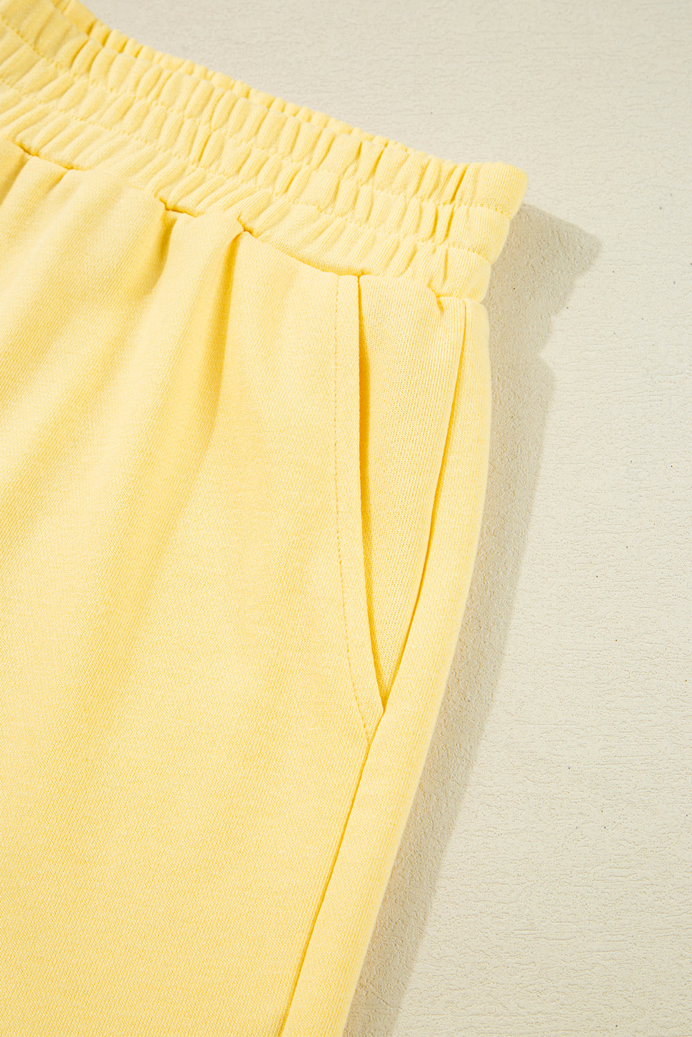 Red Dahlia Colorblock Patchwork Half Button Pullover and Shorts Outfit