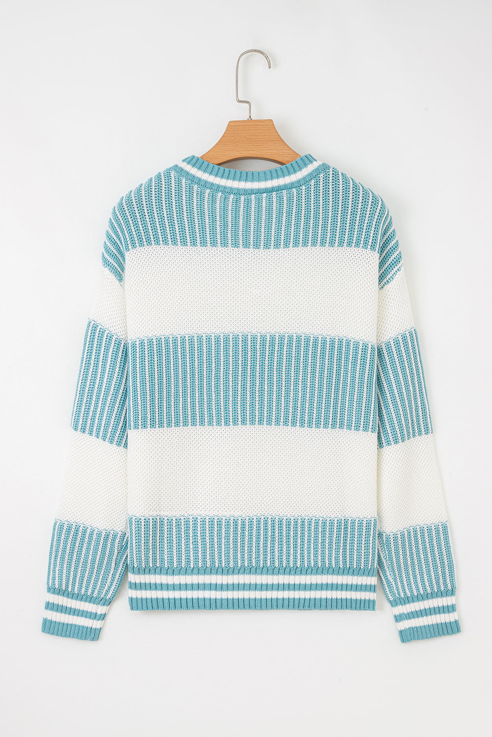 Laura Striped Patchwork Drop Shoulder Sweater