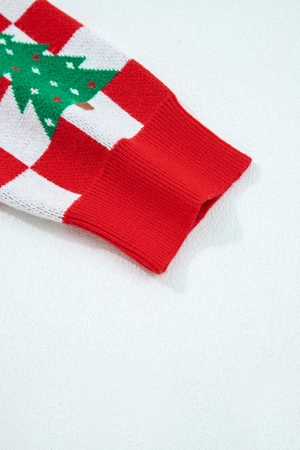 Dolan Red Checkered Christmas Tree Cardigan