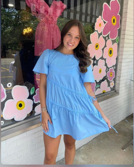 Petite Blue Skies- Babydoll Dress