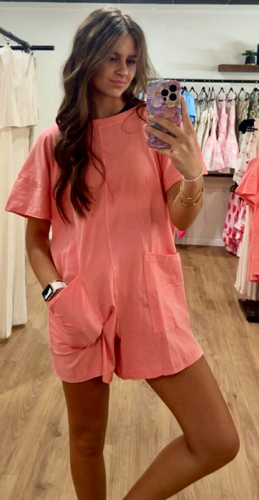 Carly V back Romper