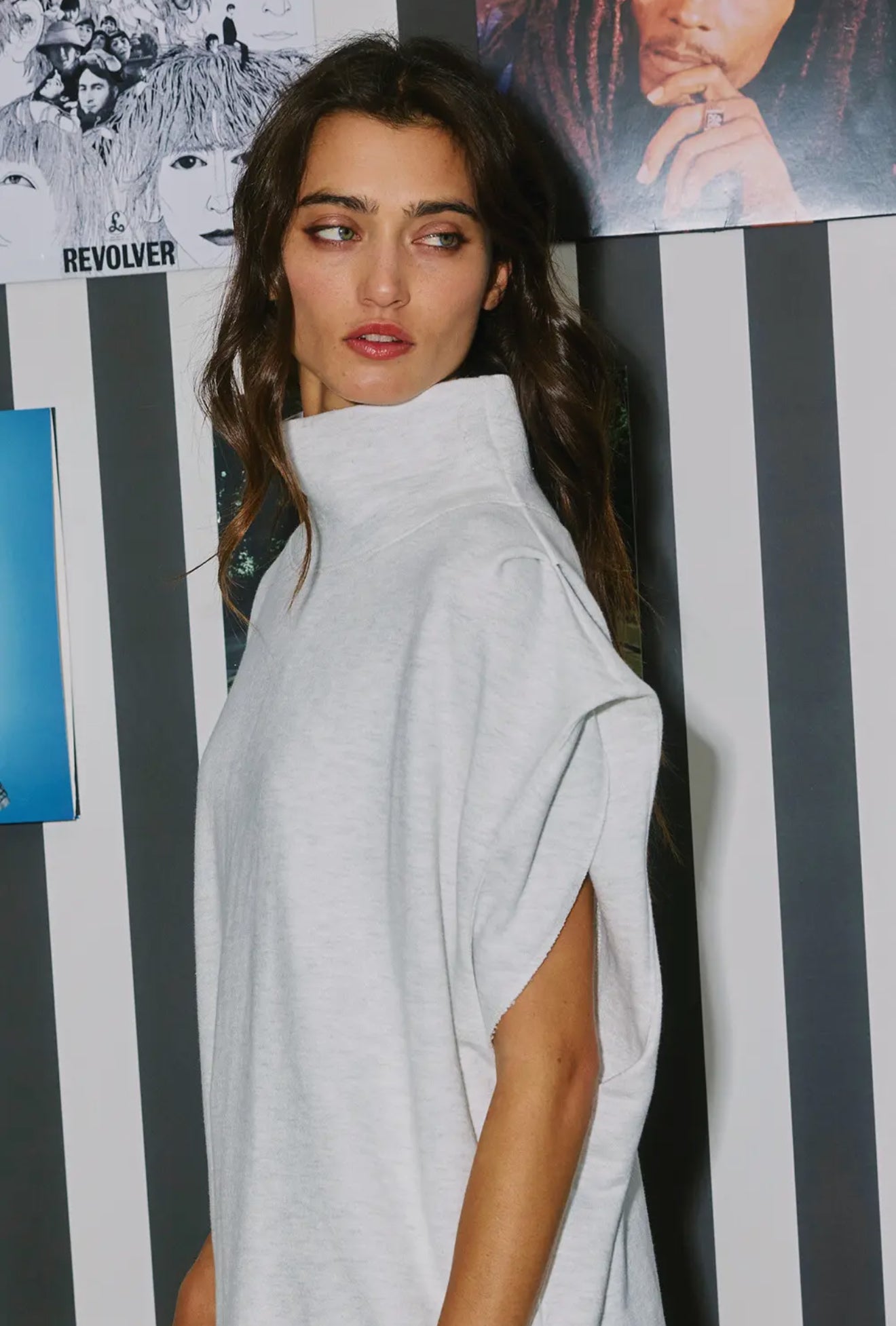 Mock Neck Oversized Top