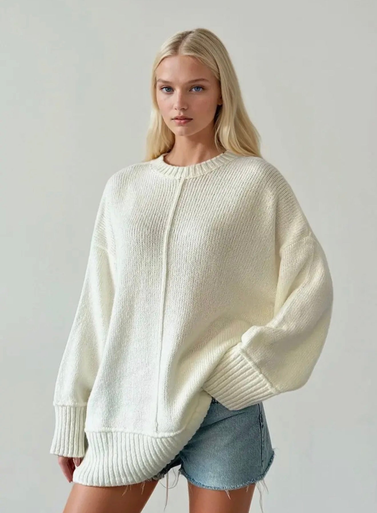 Cozy Cloud Oversized Sweater| One Size Fits S-XL