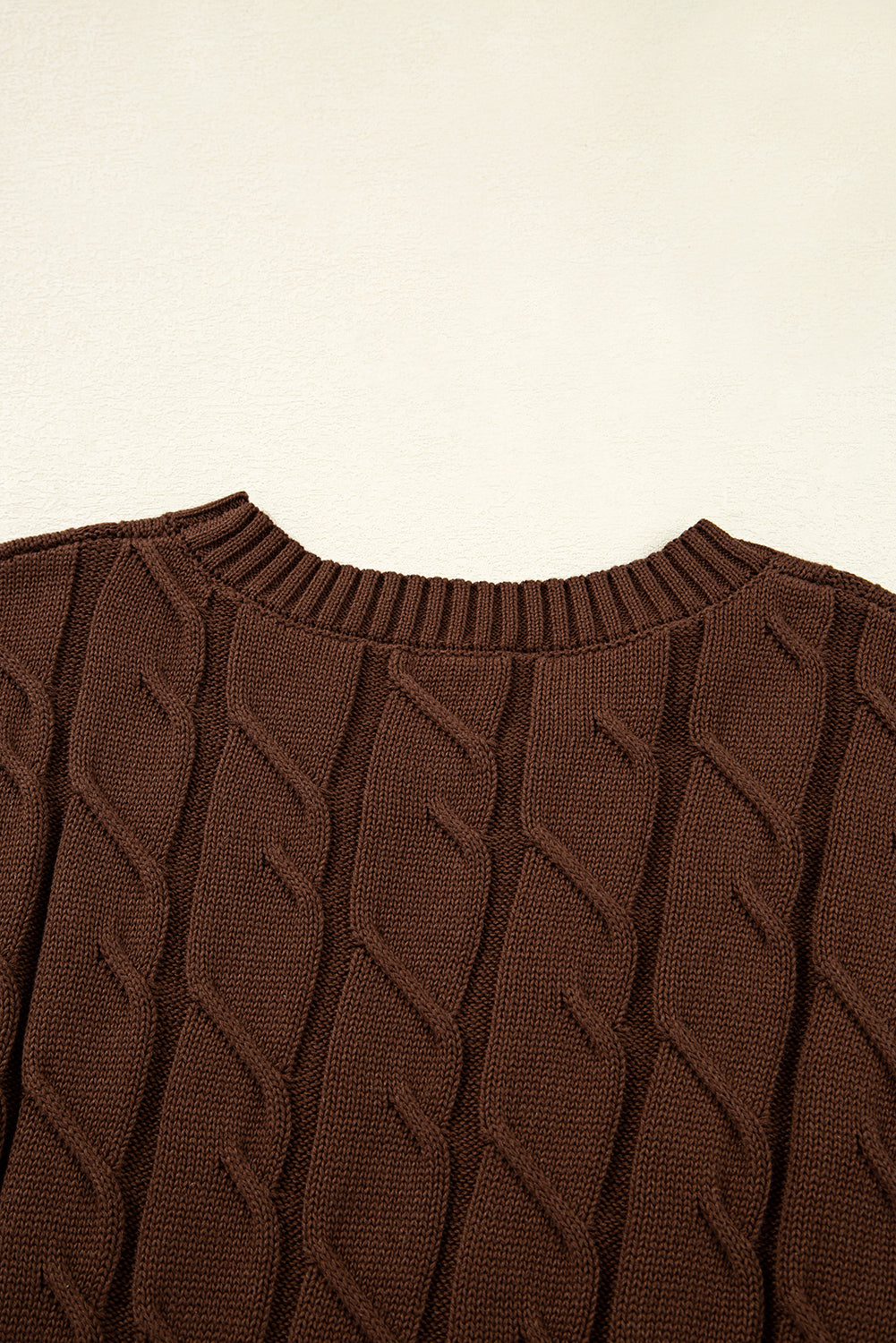 Caramel Cable Knit Cap Sleeve Sweater