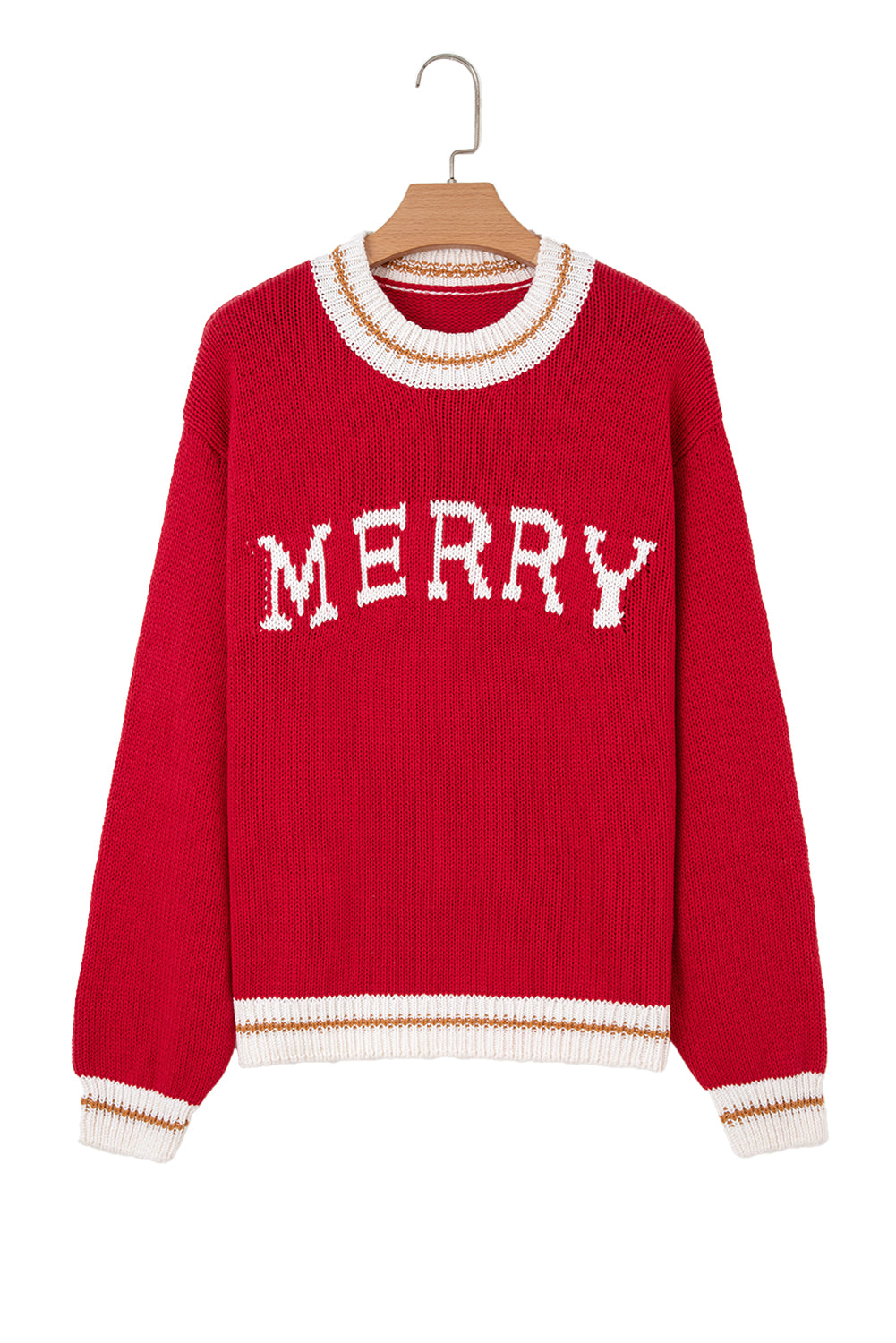 MERRY Chunky Knit Holiday Sweater