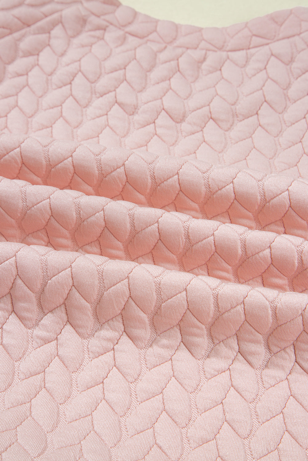 Delicacy Braided Texture Ruffle Hem Top Drawstring Loose Pants Set