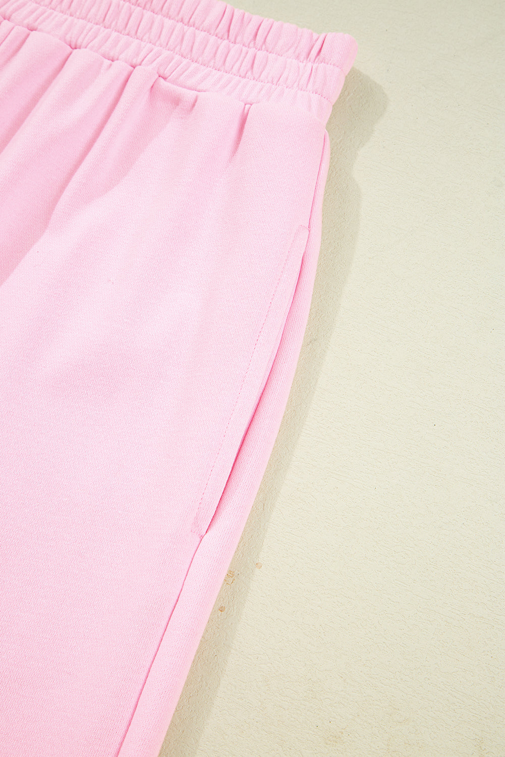 Phalaenopsis Chenille Heart Pattern Casual Pants Set