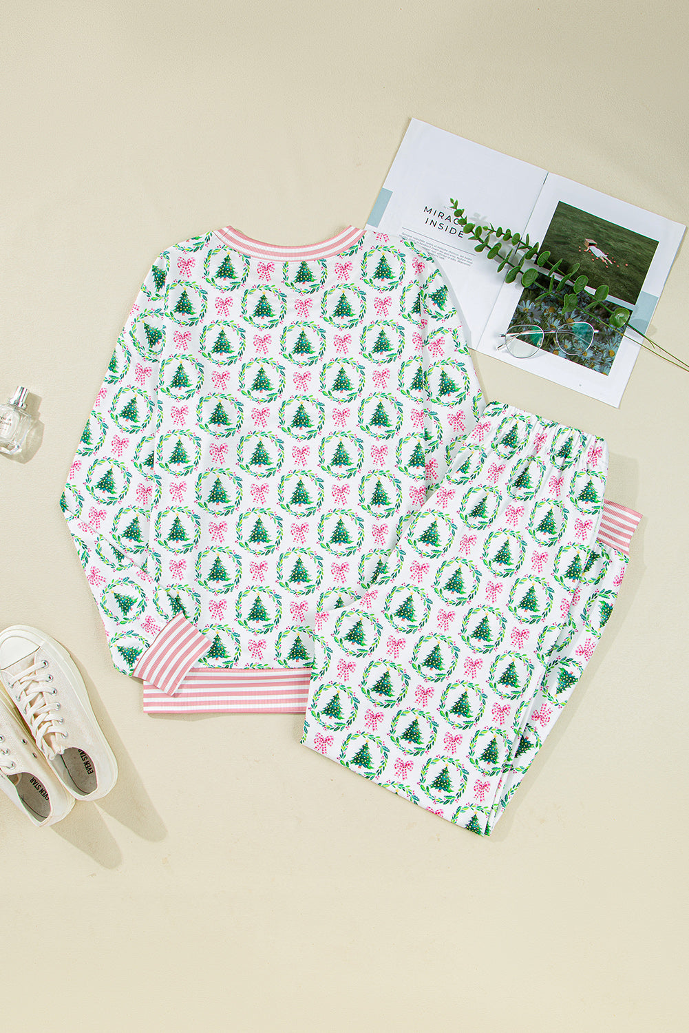 Viral Pink Christmas Tree Lounge Set