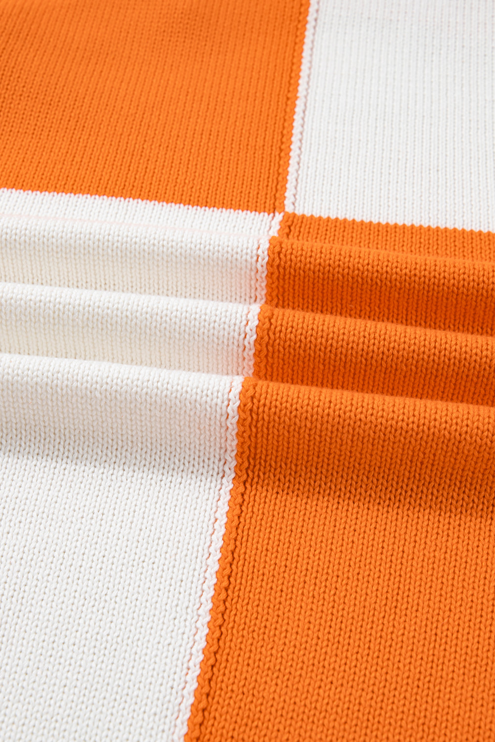 Bonnie Checkered Plus Size Drop Shoulder Knit Cardigan