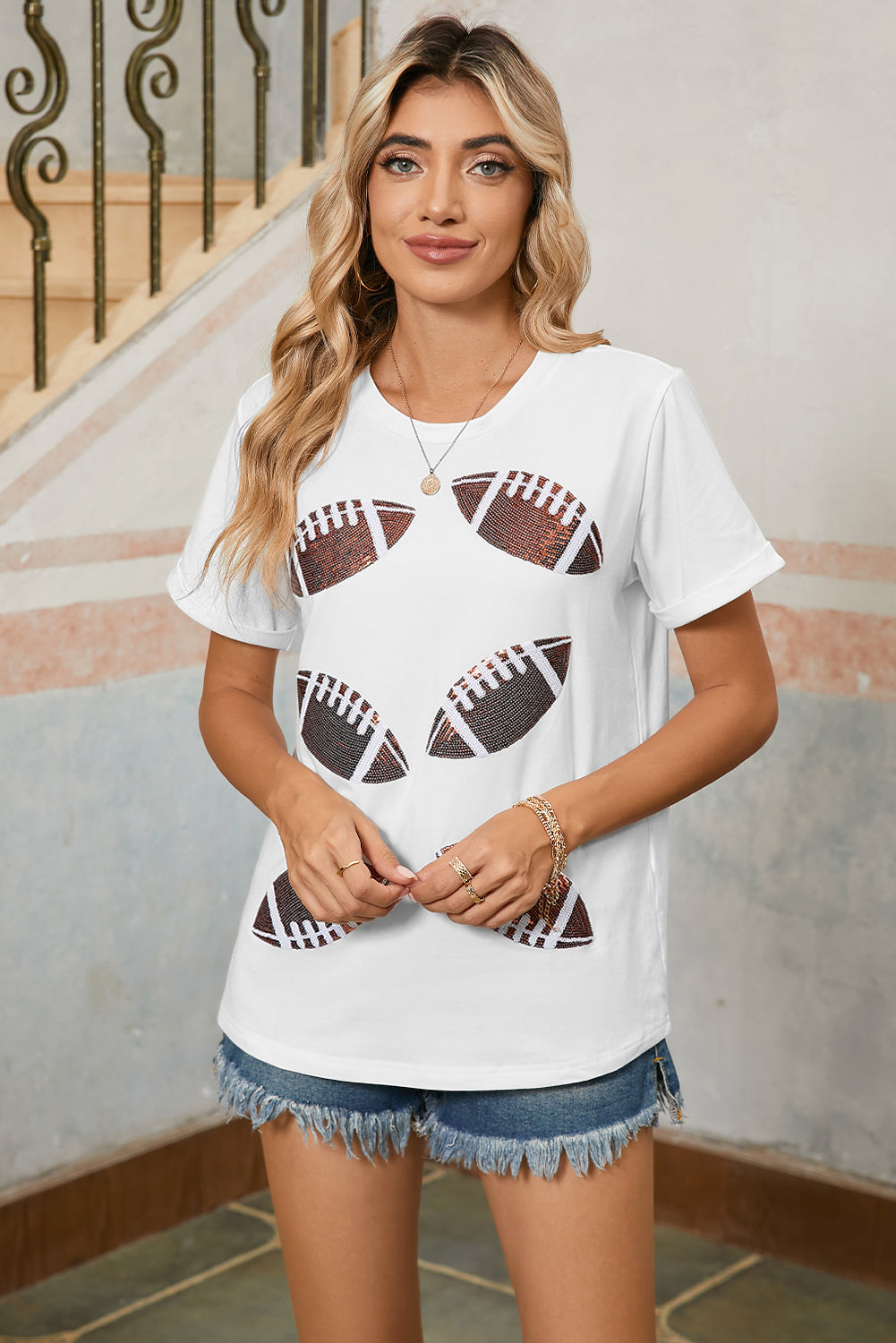 Sequined Game Day Tee