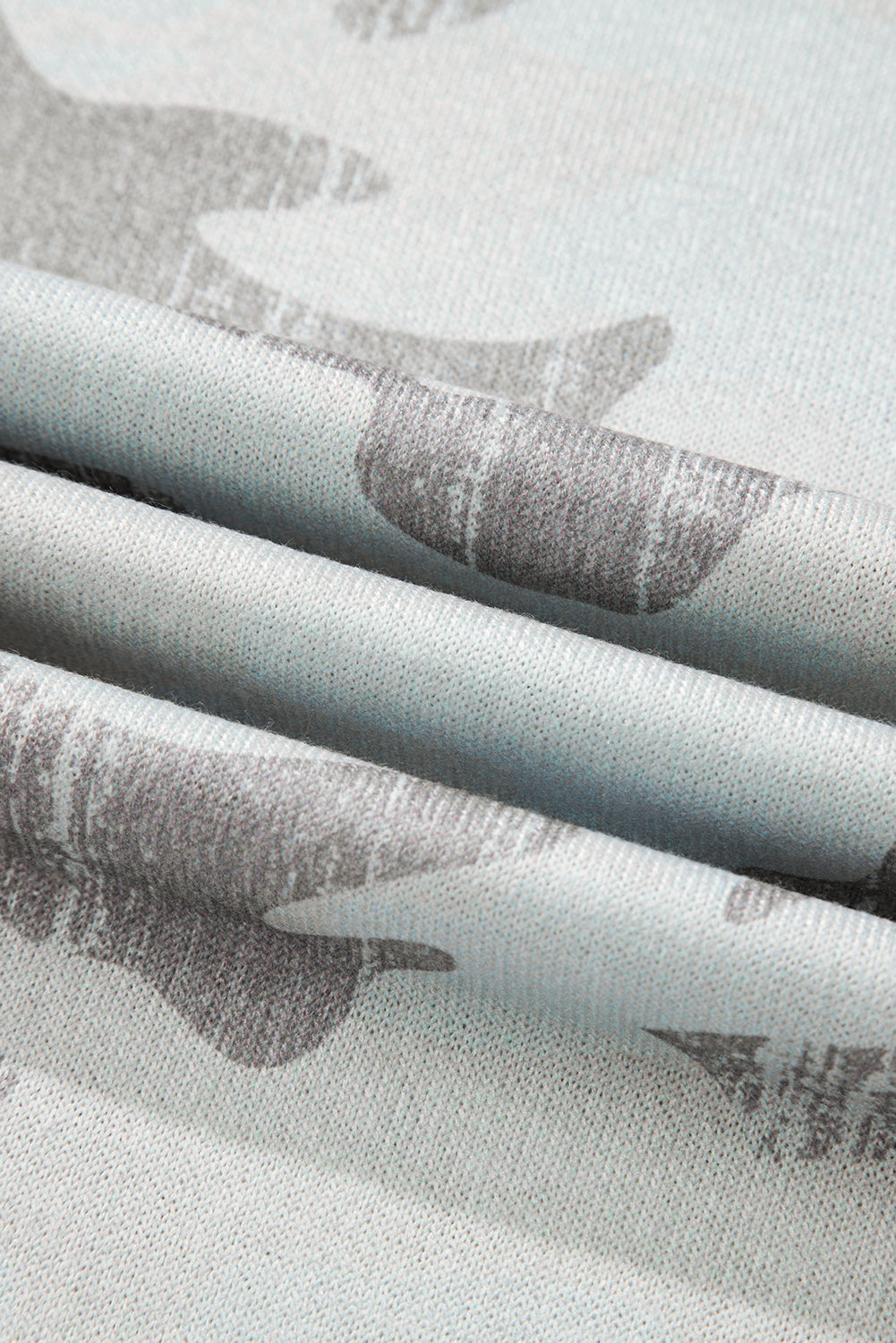 Green Camouflage Print Exposed Seam Drop Shoulder Sweatshirt