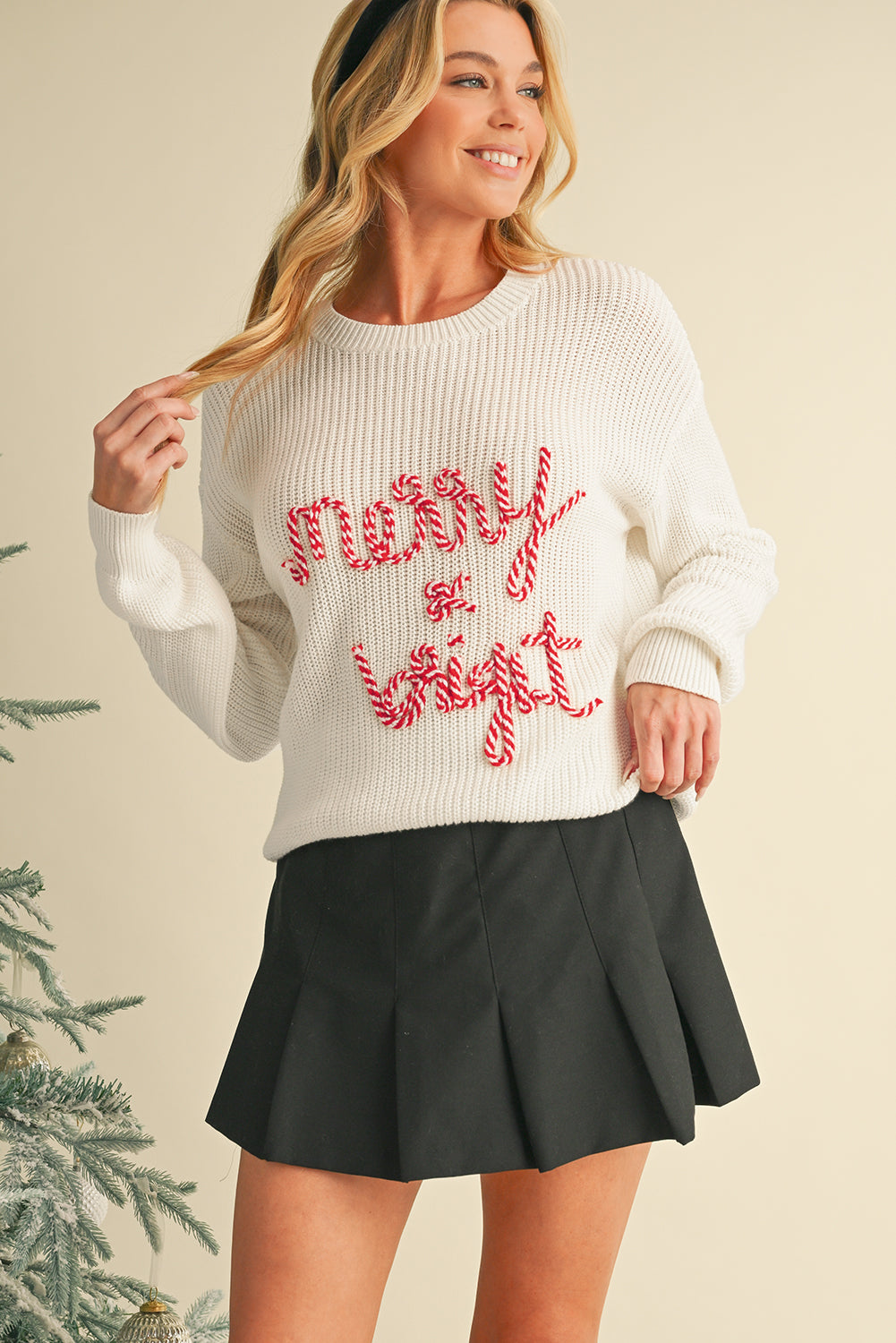 Merry & Bright Candy Cane Sweater
