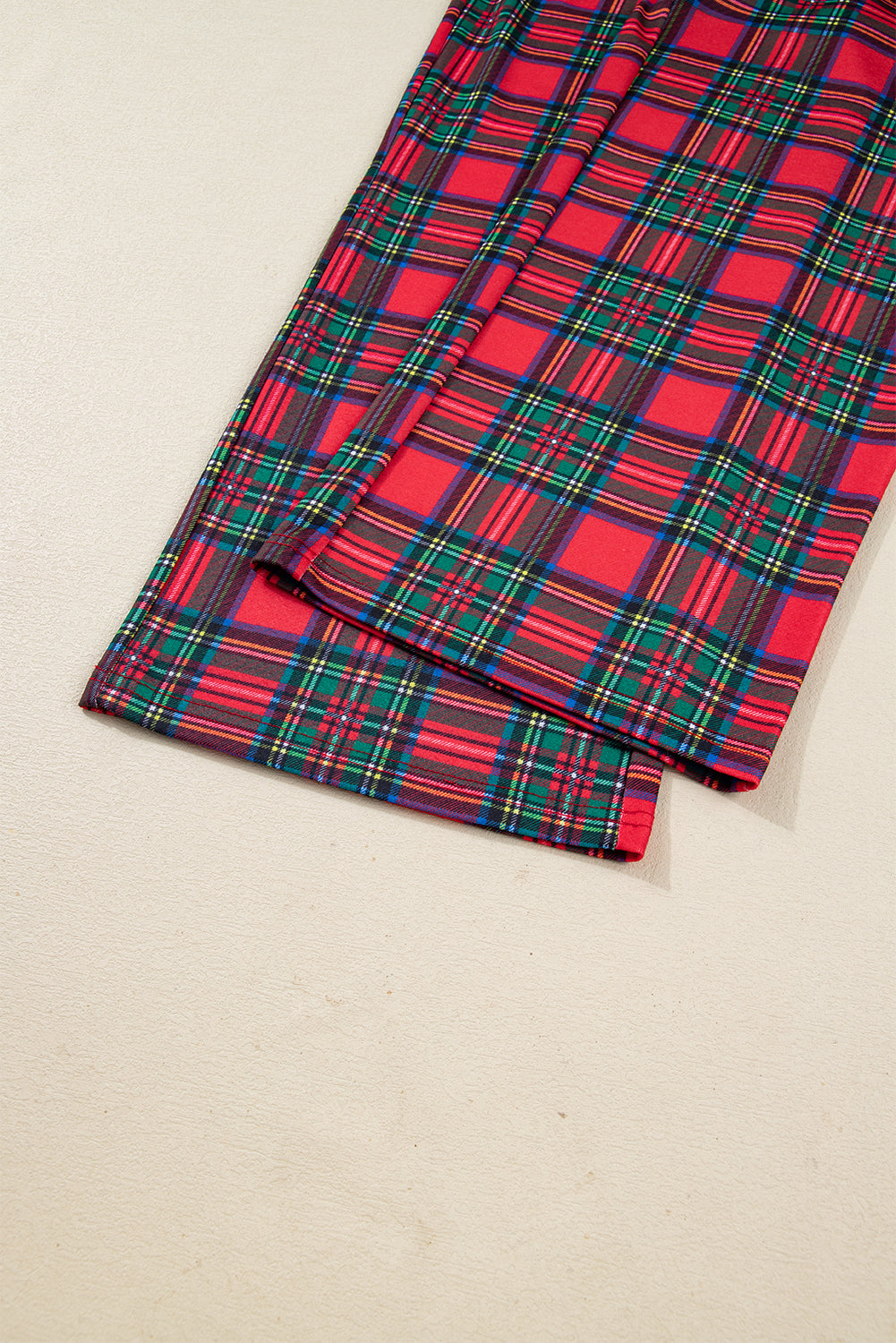 Red Plaid MAMA Graphic Christmas Holiday Crewneck Pullover and Pants Lounge Set