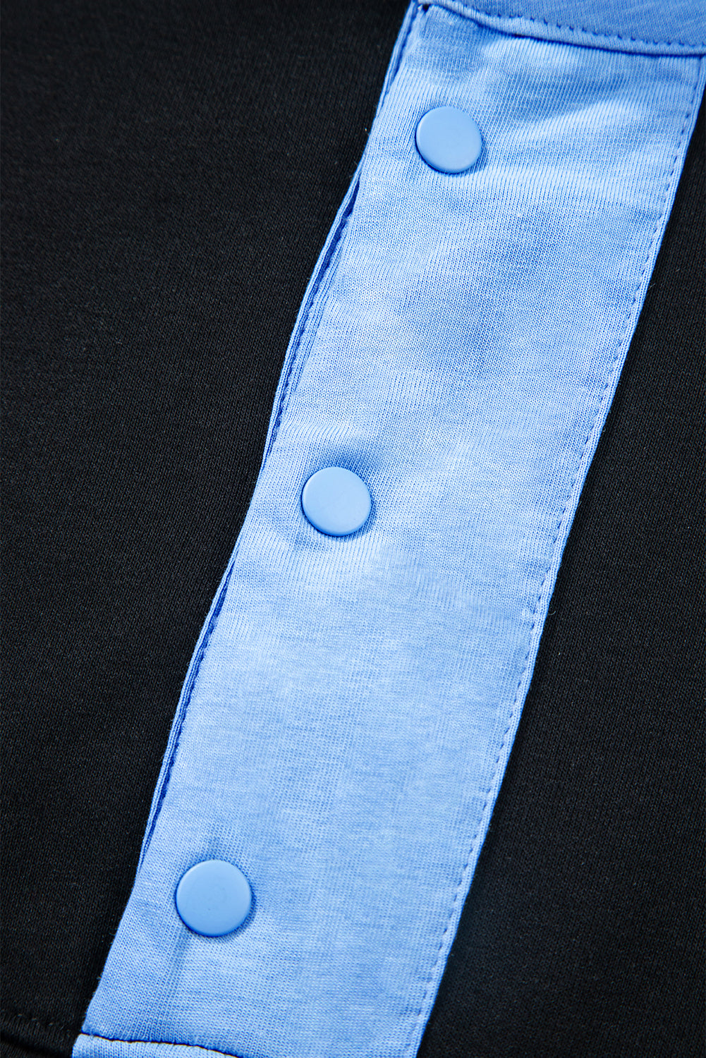 Red Dahlia Colorblock Patchwork Half Button Pullover and Shorts Outfit